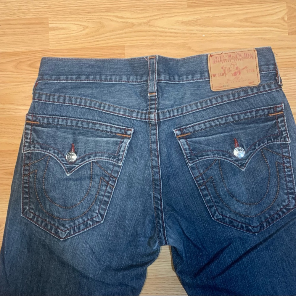 Mens True Religion Jeans Blue Straight Fit 32